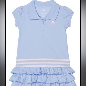 Adidas Kids Blue Short Sleeve Polo Dress 9m